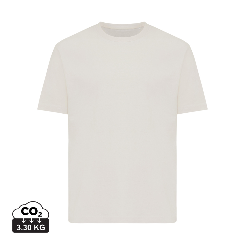 T-shirt publicitaire boxy coton recyclé unisexe 180g Iqoniq Teide Ivory White